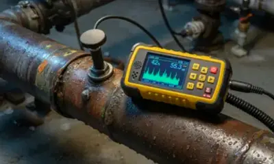 Reparación de una tubería con filtración de agua